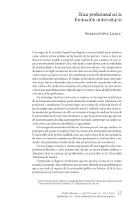 Ética Profesional en la Formación Universitaria