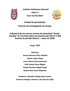YouTube y privacidad: Impacto en estudiantes CECyT 9