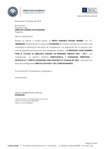 Solicitud de Aprobación de Tema de Investigación - Economía UNACH
