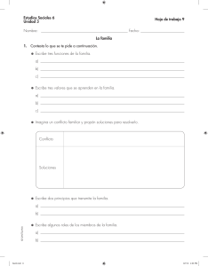 Familia: Hoja de Trabajo de Estudios Sociales 6