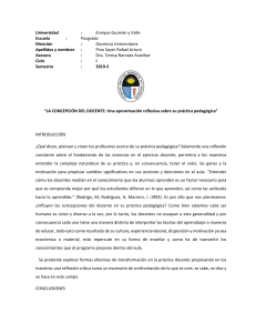 Concepción del Docente y Práctica Pedagógica