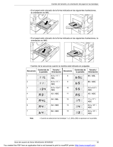 Xerox Paper Size & Orientation Guide - WorkCentre 5016/5020