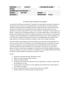 Taller de Ética: La Familia como Comunidad (7mo Grado)