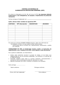 Control de Entrega de EPP: Formulario de Seguridad Laboral