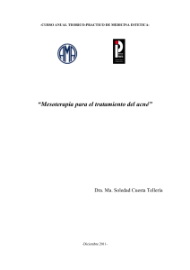 Mesoterapia para el tratamiento del acné: Material del curso