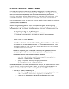 Objetivos y Procesos de Auditoría Ambiental