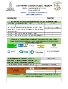 Encuesta Medios de Contacto Padres - Escuela Primaria