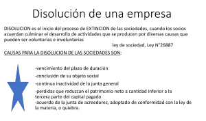 Disolución, Liquidación y Extinción de Empresas en Perú