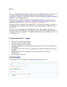 C++: Introducción al Lenguaje de Programación