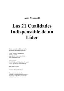 JOHN MAXWELL CUALIDADES DE UN LIDER