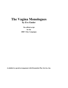 The Vagina Monologues Script by Eve Ensler