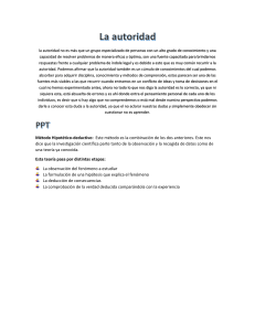 Autoridad y Método Hipotético-Deductivo Presentación