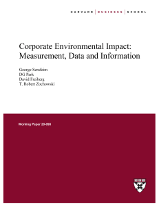 Harvard Corporate Environmental Impact