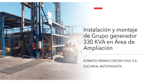 Instalación eéctrica de generador 330 KVA