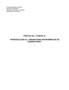 Práctica de Laboratorio: Introducción a Instrumentos de Química