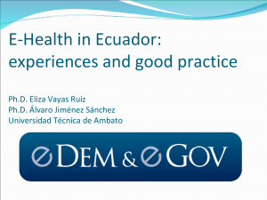 e-health in Ecuador: experiences and good practice