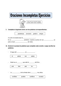 Ejercicios de Razonamiento Verbal - 4to Primaria