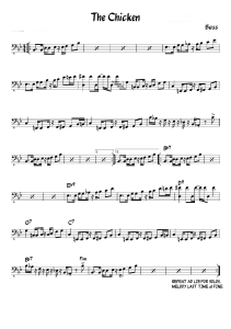The Chicken - Bass Line Sheet Music