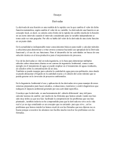 Derivadas: Aplicaciones en Ingeniería Ambiental