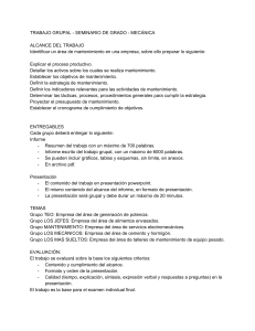 Guía Proyecto Mantenimiento Mecánico - Seminario de Grado