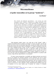 Micromachismos: El poder masculino en las relaciones modernas