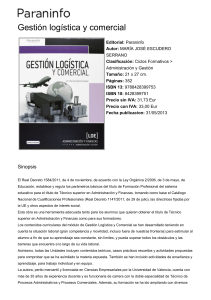 Gestión Logística y Comercial: Libro de texto para Administración