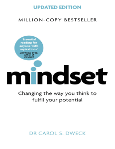 Mindset - Updated Edition Changing The Way You think To Fulfil Your Potential by Carol S. Dweck (z-lib.org)