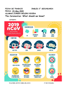 Coronavirus Worksheet: Prevention & Symptoms (2nd Grade)