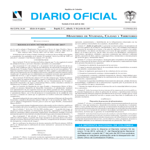 Resolución RAS Colombia: Agua Potable y Saneamiento Básico