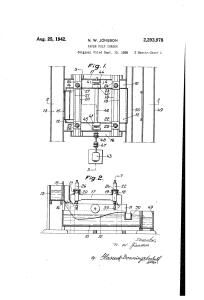 Paper Pulp Screen Patent - N.W. Jönsson, 1942