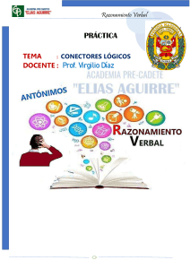 Práctica de Conectores Lógicos: Ejercicios de Razonamiento Verbal