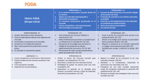 Matriz FODA Grupo LALA: Análisis Estratégico