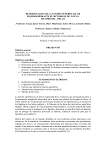 Tensión Superficial: Método Du Nouy - Informe de Laboratorio