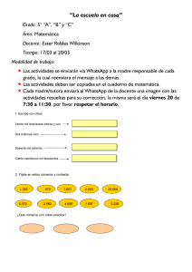 Hoja de Ejercicios de Matemáticas 5° Grado