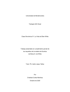 Vida y Ministerio Profético de Ellen White: Un Estudio Teológico
