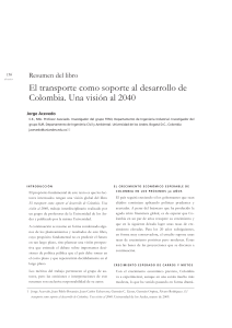 Resumen: El transporte en Colombia al 2040