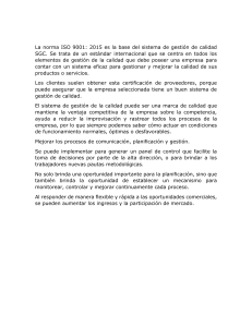 ISO 9001:2015 y Gestión de Calidad en Empresas