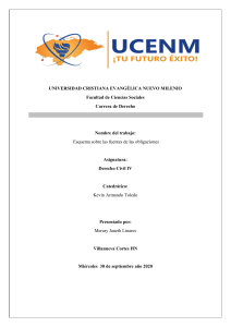 Fuentes de las Obligaciones: Esquema de Derecho Civil IV