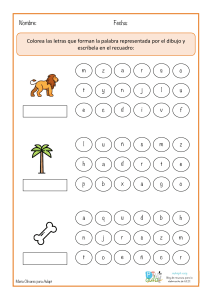 Hoja de ejercicios de vocabulario para niños