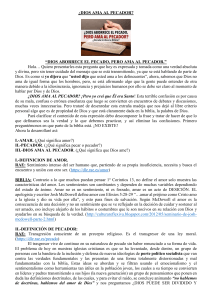 ¿Dios ama al pecador? Análisis bíblico y doctrinal