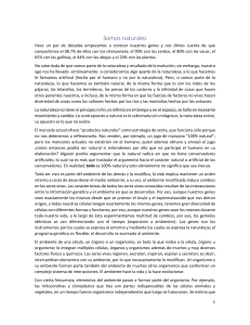 Somos Naturales: Naturaleza, Humanidad y Sostenibilidad