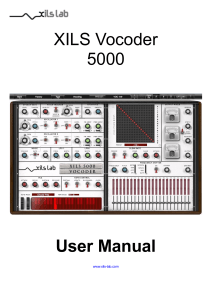 XILS Vocoder 5000 User Manual