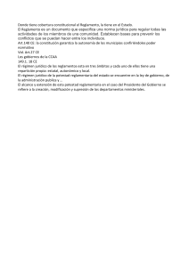 Reglamentos y Cobertura Constitucional en España