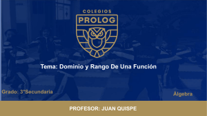Dominio y Rango de Funciones: Ejercicios 3° Secundaria