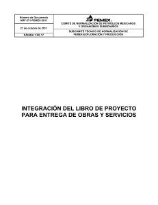 NRF-271-PEMEX-2011: Estándar Integración Libro Proyecto