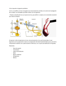 Destilación de Vino y Separación Agua-Aceite: Instrucciones
