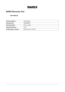 Barix Discovery Tool User Manual