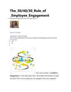The 30-40-30  Regla de empleoyee engagement