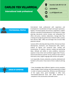 International Trade Professional Resume - Carlos Yidi Villarreal