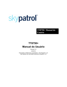 Manual do Usuário SkyPatrol TT8750+: Configuração e Instalação